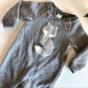 Carter’s Baby Boys Fox Sweater Fleece Jumpsuit 9m